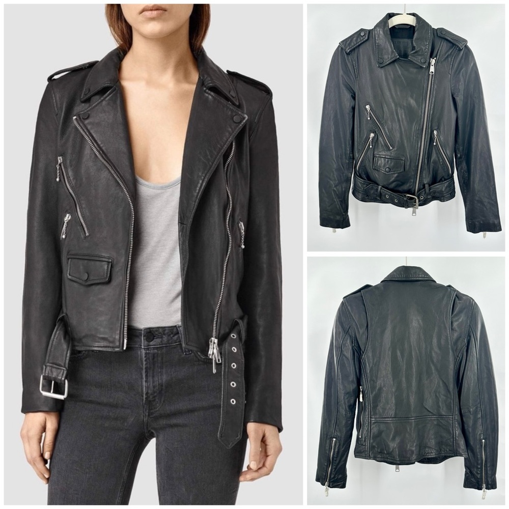 ALL SAINTS Rawley Leather Biker Jacket NEW